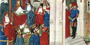 Il Papa Urbano II bandisce la Prima Crociata, miniatura dalle «Storie delle Crociate» di Guglielmo di Tiro, Ginevra, Biblioteca Pubblica e Universitaria