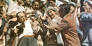 Un'immagine dal film "La domenica della buona gente" (Majano, 1953)