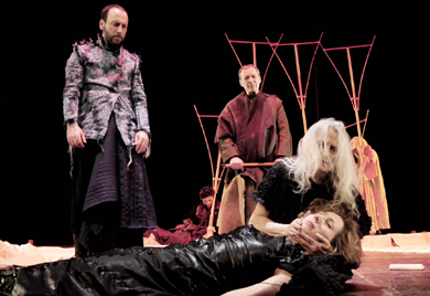 Scena della morte di Cordelia, in primo piano a destra