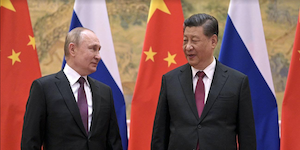 Il presidente russo Vladimir Putin e il suo omologo cinese Xi Jinping