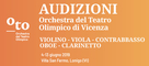 Audizioni per lOrchestra del Teatro Olimpico di Vicenza