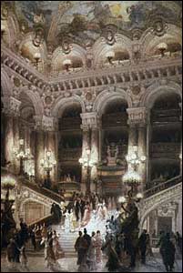 Jean Béraud, Le grand escalier dell'Opéra di Parigi, 1877 ca., dipinto