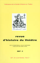 Revue dHistoire du Théâtre