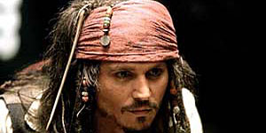 Johnny Depp in ''La maledizione della prima luna''