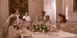 La famiglia dello zar Nicola II a colazione