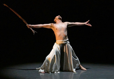 Un momento della coreografia A deal with instinct © Tes Osaka